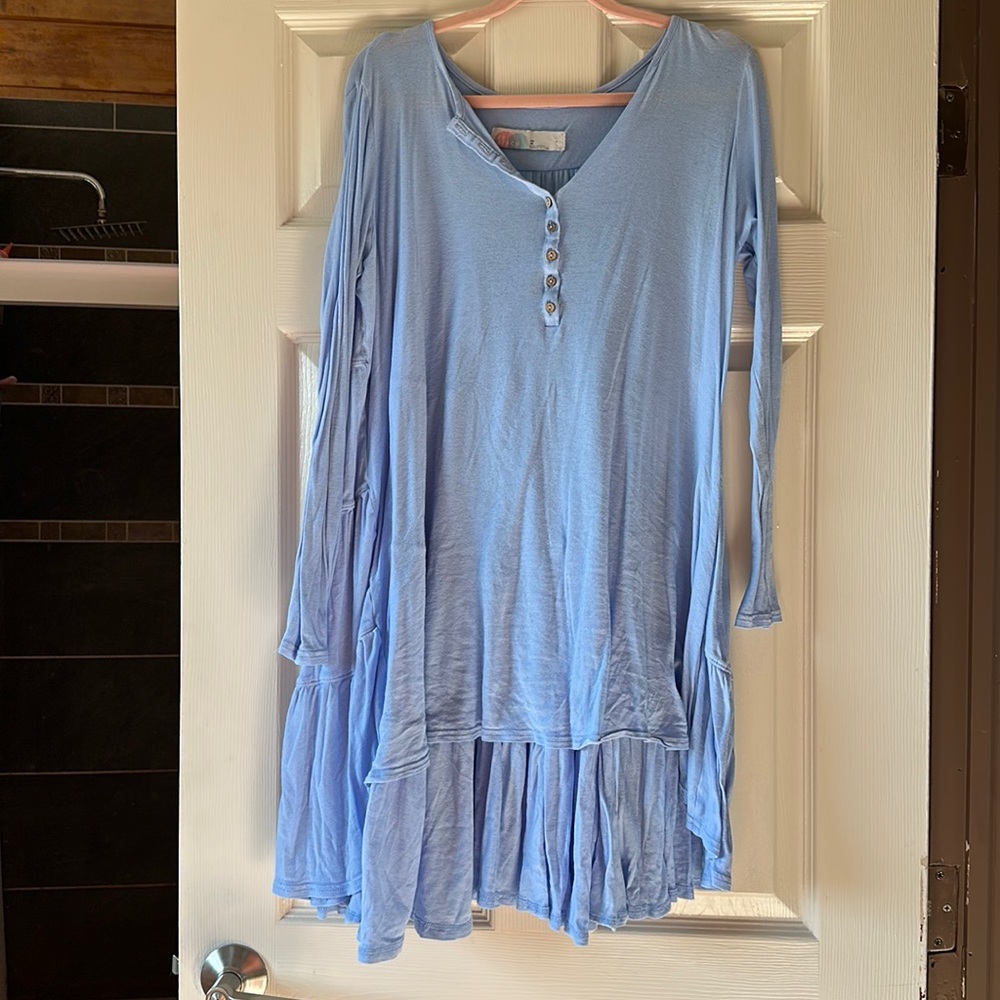 Free people beach baby blue dress size xs